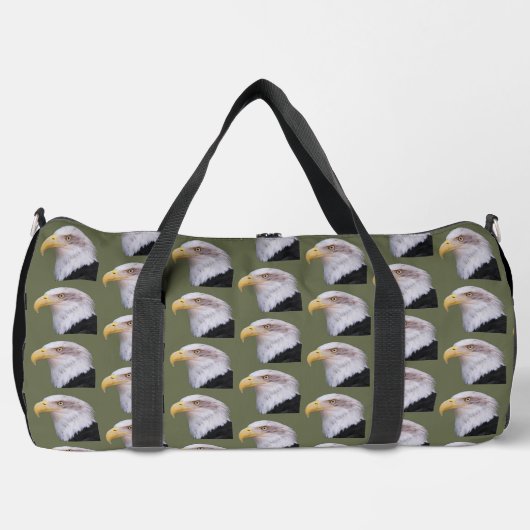 Amercian Bald Eagle Head Pattern Duffle Bag (Vorderseite)