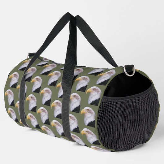 Amercian Bald Eagle Head Pattern Duffle Bag (Rechte Ecke)