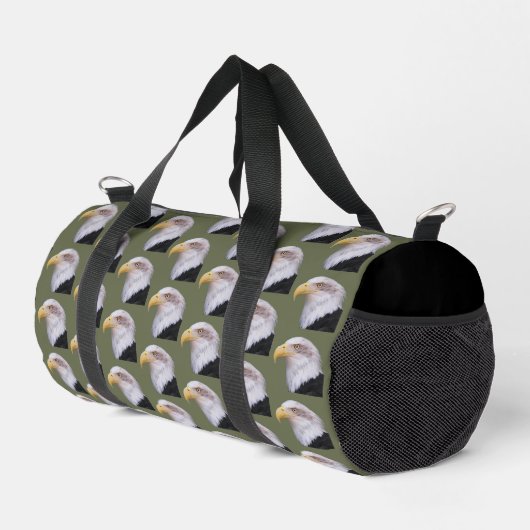 Amercian Bald Eagle Head Pattern Duffle Bag (Rechte Ecke)
