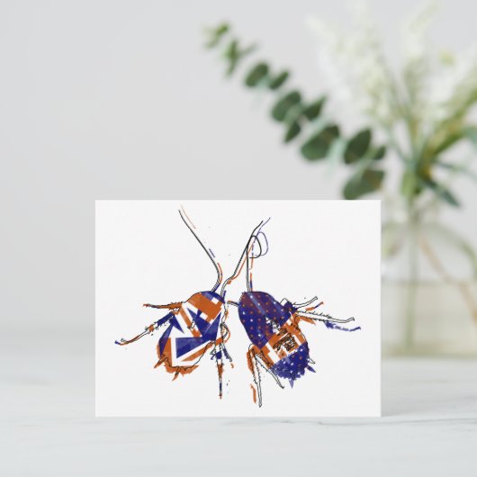 Ameri-Brit-Kakerlaken Postkarte (Stehend Vorderseite)