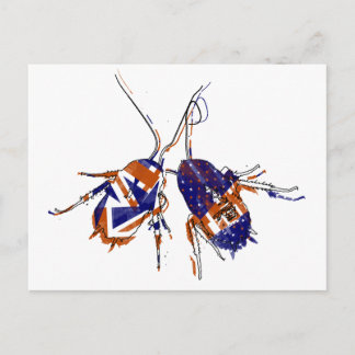 Ameri-Brit-Kakerlaken Postkarte