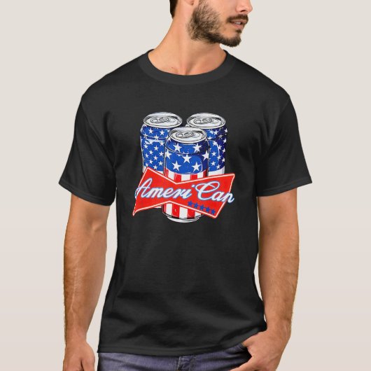 Ameri Can Beer 4th Of July America USA Murica Prou T-Shirt (Vorderseite)