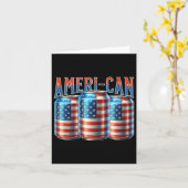Ameri-can-Funny Beer kann Patriotic 4. Juli Karte (Gelbe Blume)