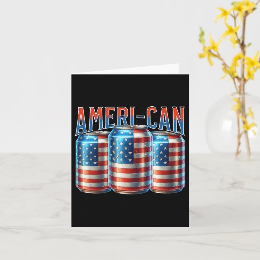 Ameri-can-Funny Beer kann Patriotic 4. Juli Karte (Gelbe Blume)