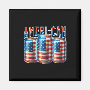 Ameri-can Lustige Bierdose Flagge Patriotisch 4. J Magnet