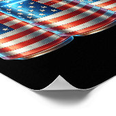 Ameri-can Lustige Bierdose Flagge Patriotisch 4. J Poster (Ecke)