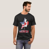 Ameri Can uns Canada Flag Pride Vacation Travel Ca T-Shirt (Vorne ganz)