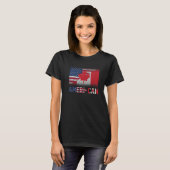 Ameri Can uns Eh America Canada Flag American Cana T-Shirt (Vorne ganz)