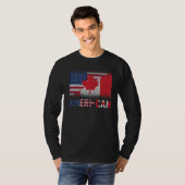 Ameri Can uns Eh America Canada Flag American Cana T-Shirt (Vorne ganz)