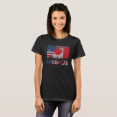 Ameri Can uns Eh America Canada Flag American Cana T-Shirt (Vorne ganz)