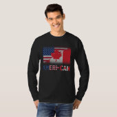 Ameri Can uns Eh America Canada Flag American Cana T-Shirt (Vorne ganz)