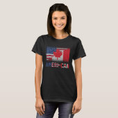 Ameri Can uns Eh America Canada Flag American Cana T-Shirt (Vorne ganz)