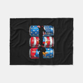 Ameri kann vintage-amerikanische Flagge 4. Juli Fleecedecke (Vorderseite (Horizontal))