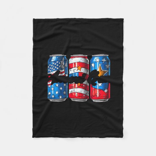 Ameri kann vintage-amerikanische Flagge 4. Juli Fleecedecke (Vorderseite)