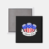 Ameri kann vintage amerikanische Flagge 4. Juli Magnet (Vorderseite/Rückseite)