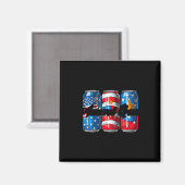 Ameri kann vintage amerikanische Flagge 4. Juli Magnet (Vorderseite/Rückseite)