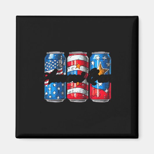 Ameri kann vintage amerikanische Flagge 4. Juli Magnet (Vorne)