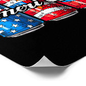 Ameri kann vintage-amerikanische Flagge 4. Juli Poster (Ecke)