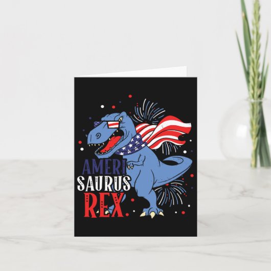 Ameri Saurus Rex 4. Juli Dinosaurier Unabhängigkei Karte (Vorderseite)
