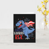 Ameri Saurus Rex 4. Juli Dinosaurier Unabhängigkei Karte (Gelbe Blume)