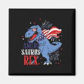 Ameri Saurus Rex 4. Juli Dinosaurier Unabhängigkei Magnet (Vorne)