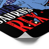 Ameri Saurus Rex 4. Juli Dinosaurier Unabhängigkei Poster (Ecke)
