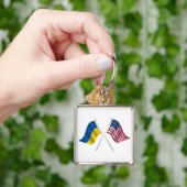 amerian flag and Ukrainian Schlüsselanhänger (Hand)