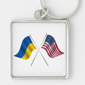 amerian flag and Ukrainian Schlüsselanhänger
