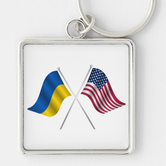 amerian flag and Ukrainian Schlüsselanhänger (Vorne)