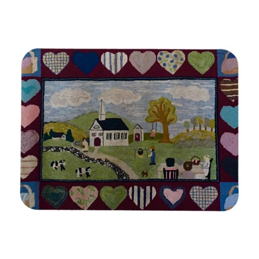 Ameriana Country Hooked Rug Magnet (Horizontal)