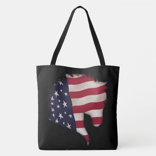 Ameriana Flag Horse Head Silhouette Tasche (Rückseite)