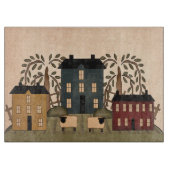 Ameriana Folk Art Houses Schneidebrett (Vorderseite)