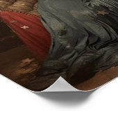 Ameriana New Years Frau mit Flagge Poster (Ecke)