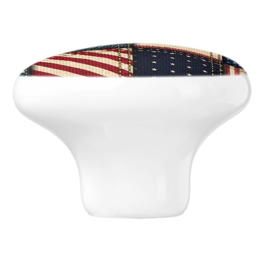 Ameriana Patchwork Image Keramikknauf (Seitenansicht)