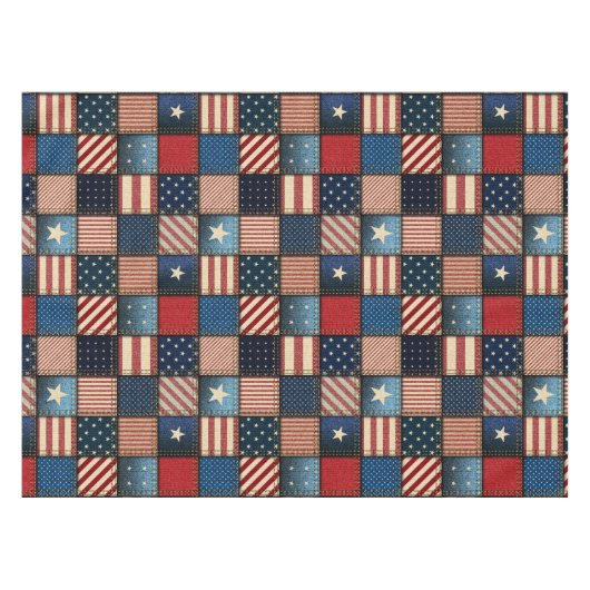 Ameriana Patchwork Image Tischdecke (Vorderseite (Horizontal))