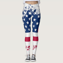 Ameriana Patriotismus Flag Sommer-Leggings
