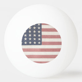 Ameriana Red White and Blue Vintag Flag Tischtennisball