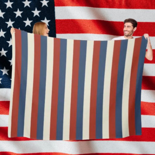 Ameriana Stripes - Gemütliches Fleece-Leder Fleecedecke