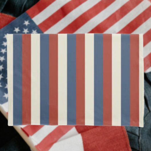 Ameriana Stripes - Patriotischer Pillowcase Kissenbezug