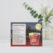 Ameriano-Rezept-Karte Postkarte (Stehend Vorderseite)