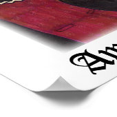 Ameriat Gothic Cat Cartoon Character Art Poster (Ecke)