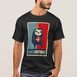 AmeriBirthday American Sloth Geburtstag Niedlich U T-Shirt
