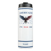AMERICA250 Feiert 1776 - 2026 Mit Name Thermosbecher (Vorderseite)