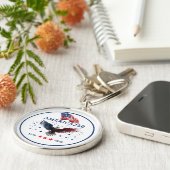 AMERICA250 Unabhängigkeitstag 1776 - 2026 Schlüsselanhänger (Seite)