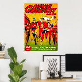 America39s Best Comic no1 Golden Age Fawcett Hero Poster (Heimbüro)