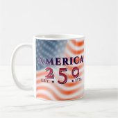 America 250 1776 2026 Custom QR Code Patriotic Kaffeetasse (Links)