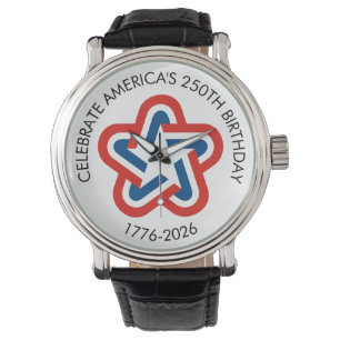 America 250 - 1776-2026 Vintag Star Design Armbanduhr