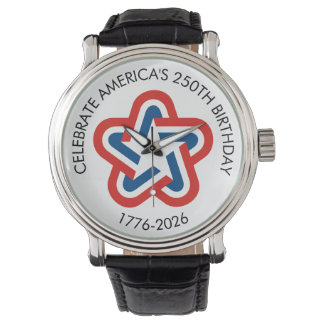 America 250 - 1776-2026 Vintag Star Design Armbanduhr
