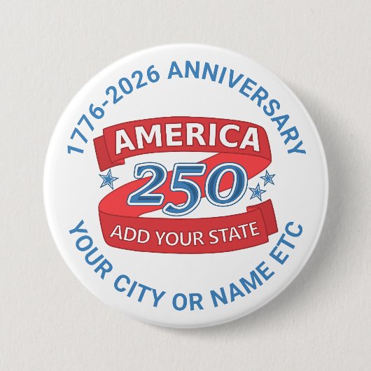 America 250 Add State Cool Anniversary Collectible Button (Vorderseite)
