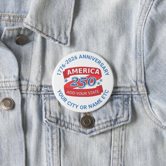America 250 Add State Cool Anniversary Collectible Button (Beispiel)